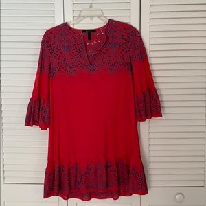 BCBGMaxazria short red/blue dress